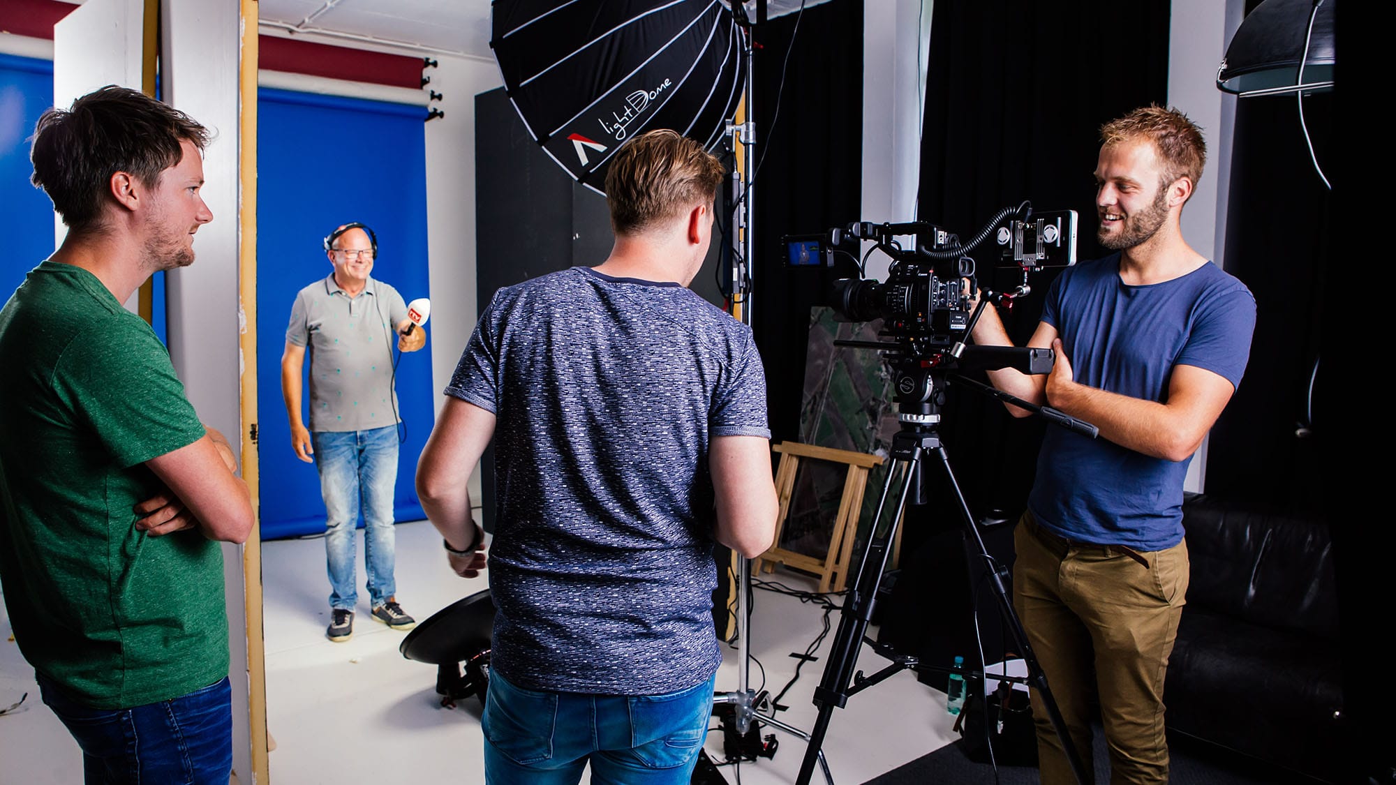 Studioopname voor commercial van RTV Drenthe