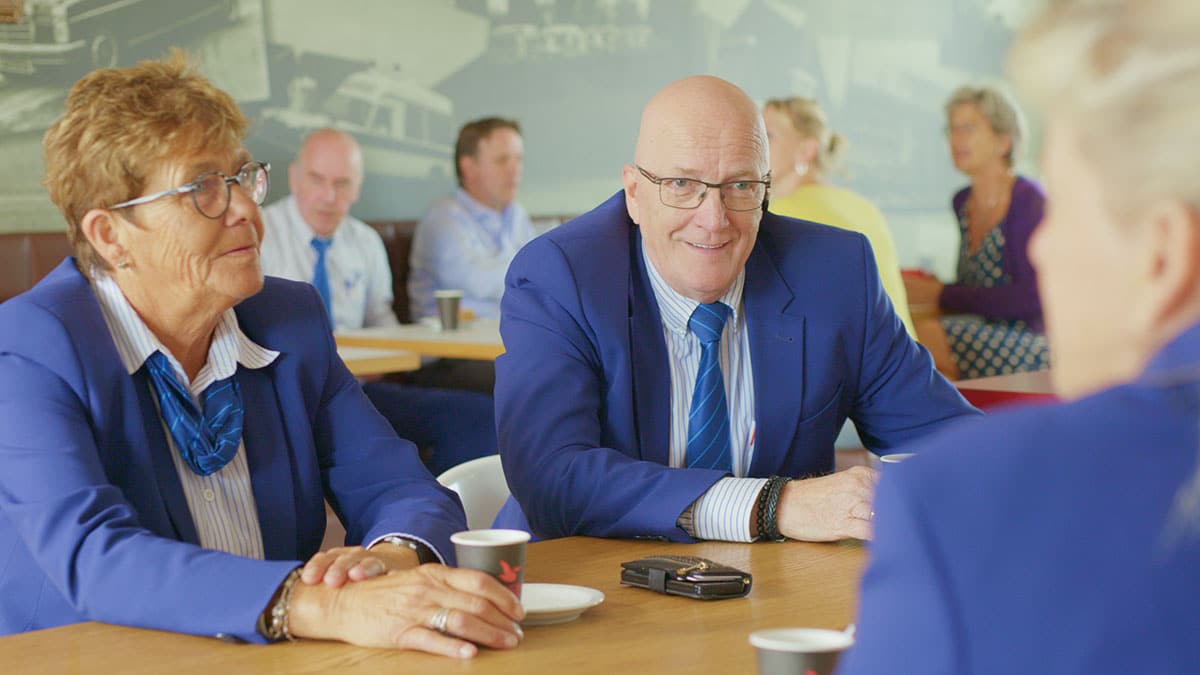 Het personeel van Kijlstra zit in de kantine