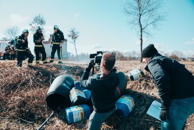 Opnames voor bedrijfsfilm in Emmen